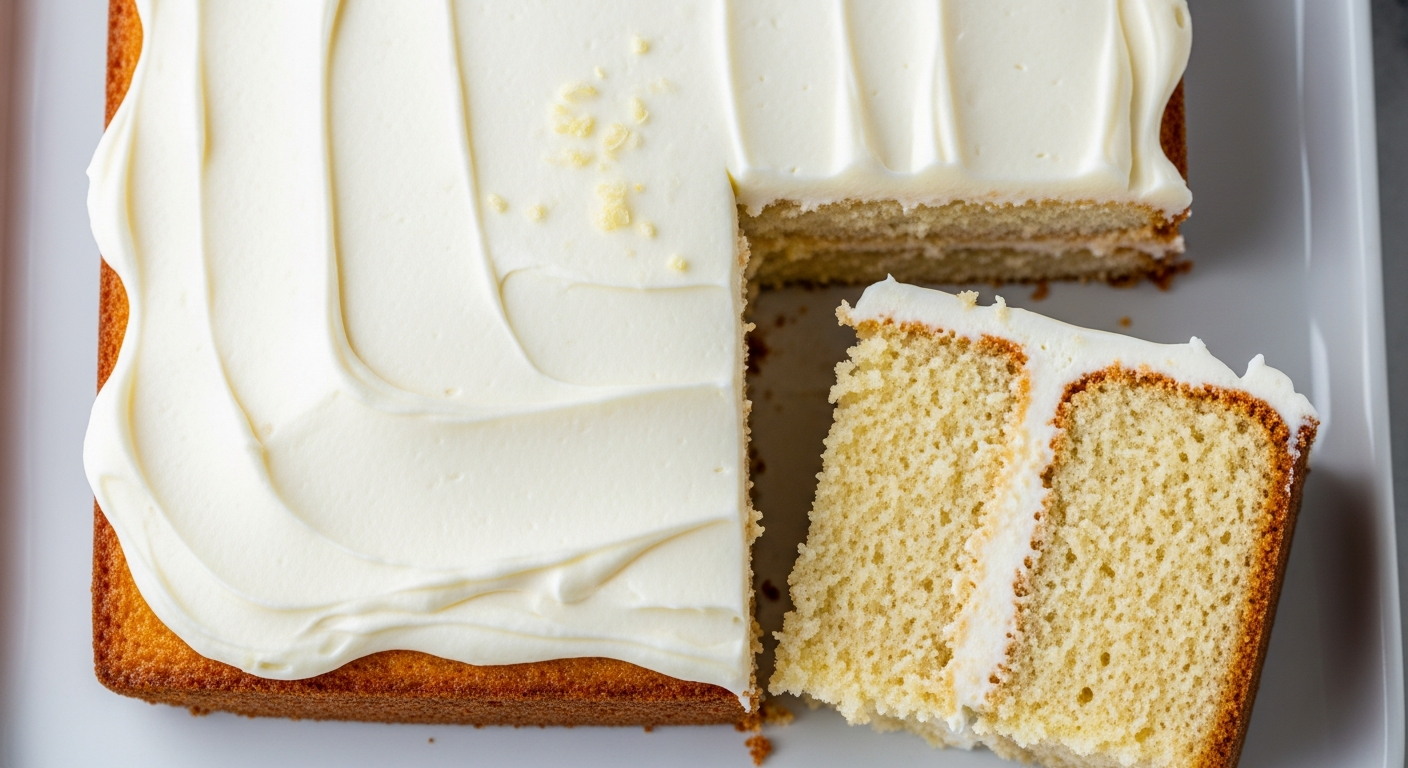 The Irresistible Charm of Classic Vanilla Sheet Cake