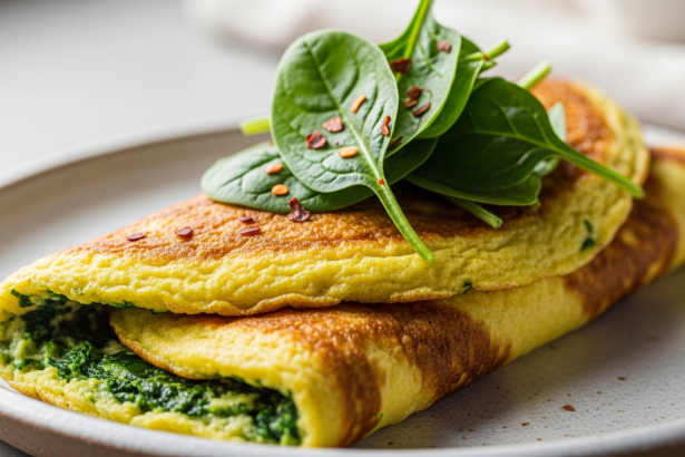 Wholesome Best Savory Chickpea Flour Omelette with Spinach Twist