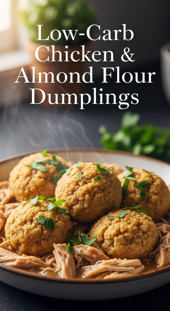 Wholesome Low-Carb Chicken & Almond Flour Dumplings Delight