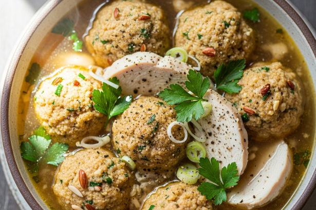 Wholesome Low-Carb Chicken & Almond Flour Dumplings Delight