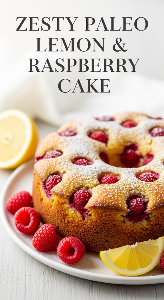 Zesty Paleo Lemon & Raspberry Cake: A Fresh, Healthy Treat