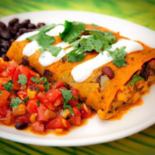 Hearty butternut Squash & Black‌ Bean​ enchiladas Delight