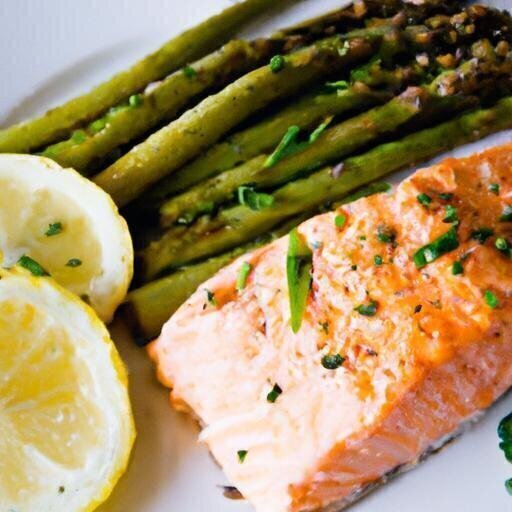 Zesty Sheet Pan Lemon Herb salmon with Fresh Asparagus