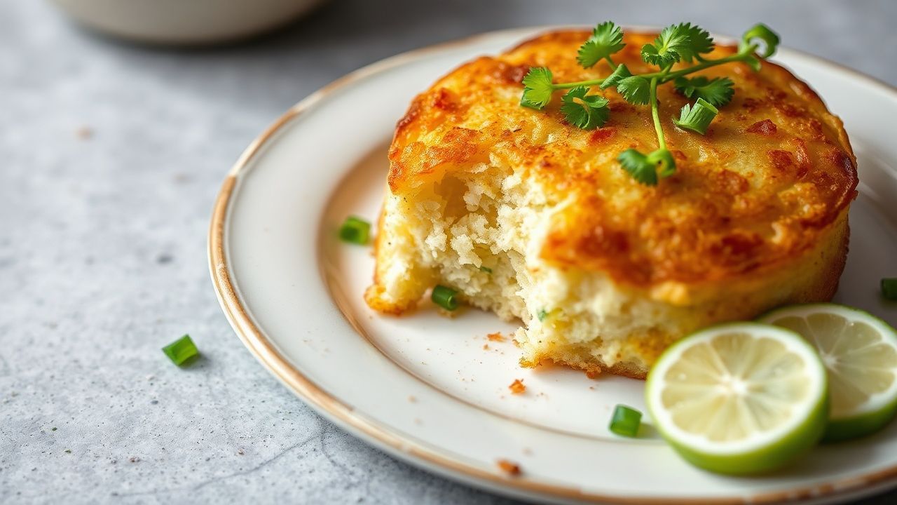 كعك بطاطا ذهبي مقرمش مع بصل أخضر طازج لذيذ، وصفة ذهبية لذيذة