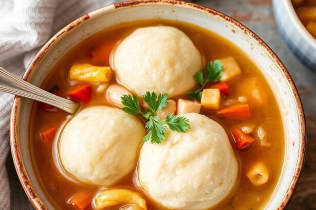 طبق شهي من شوربة الدجاج الصحية مع زلابية كورنميل طرية لتدفئة مريحة في المنزل