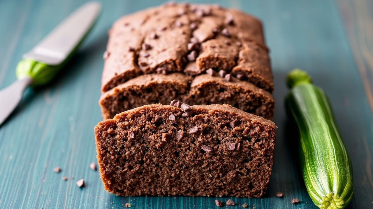 خبز كوسة مزدوج بالشوكولاتة الفاخر، مفاجأة حلوة لذيذة وكثيفة بالشوكولاتة.