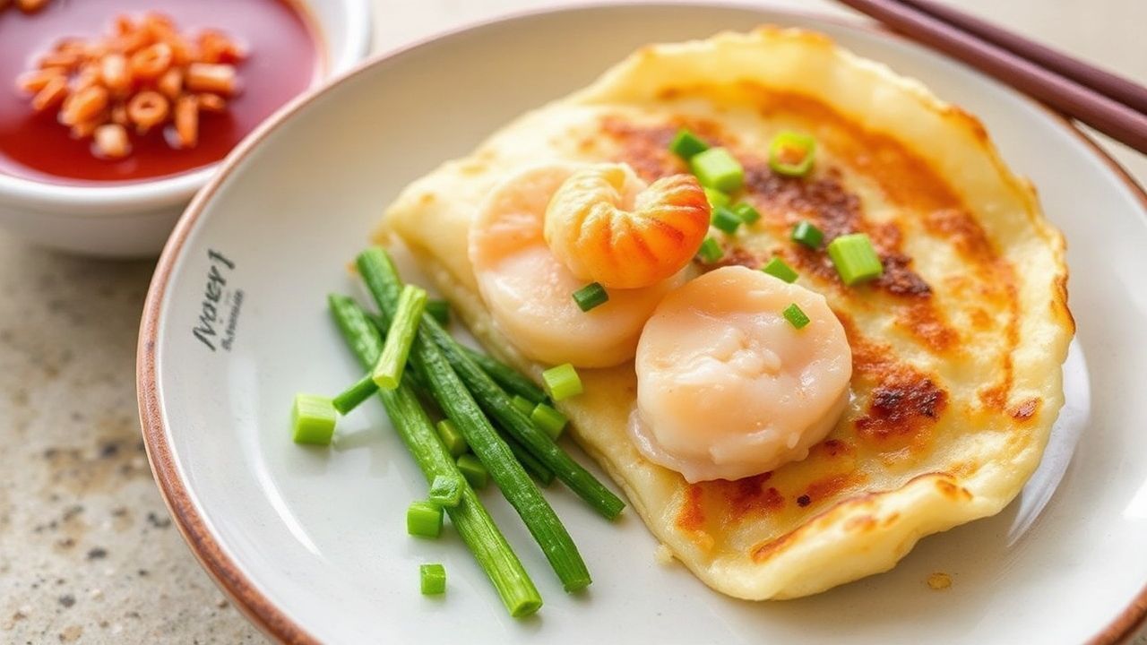 مقال: وصفة “Crispy Seafood & Scallion Pancakes” بالدجاج… وطبق مقرمش بالسي فود والبصل الأخضر