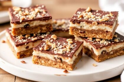 براونيز كعكات سحرية سبعة طبقات بلمسة مميزة، لذيذة و«Decadent Magic Cookie Bars»