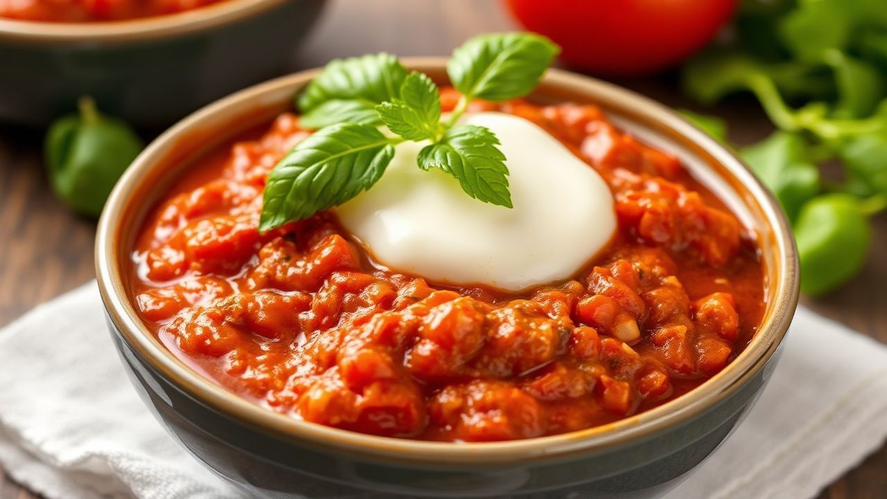 صوص مارينارا كيتو منخفض الكربوهيدرات بنكهة كلاسيكية شهية فوق مكرونة مناسبة للكيتو