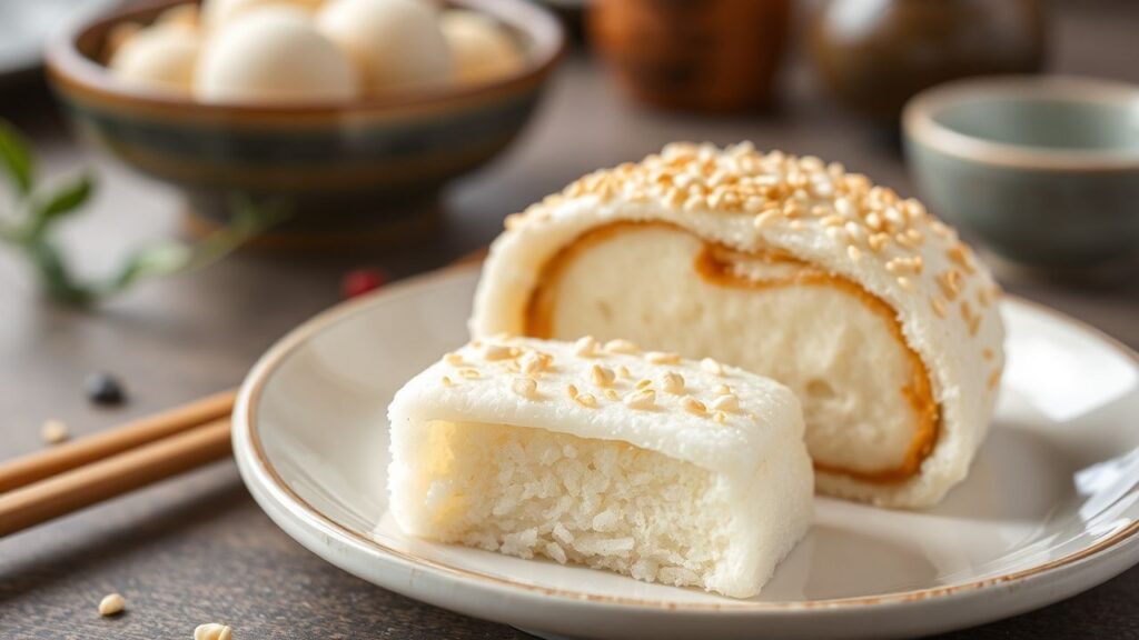 Songpyeon Korean sweet rice cakes with sesame, step-by-step texture secrets.