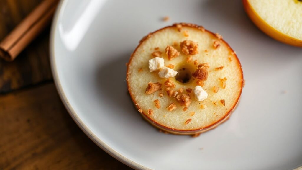 Crispy apple slices with almond butter and cinnamon twist