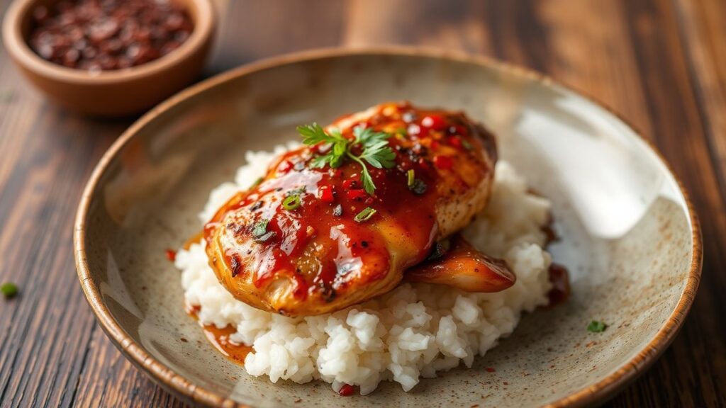Chilled chicken with spicy chili oil contrast for an unforgettable flavor
