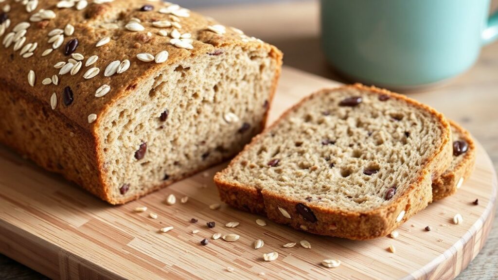 Step-by-step gluten-free oat and seed bread baking setup