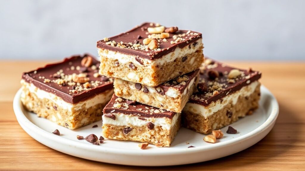 Baked magic cookie bars seven-layer dessert ready for slicing.