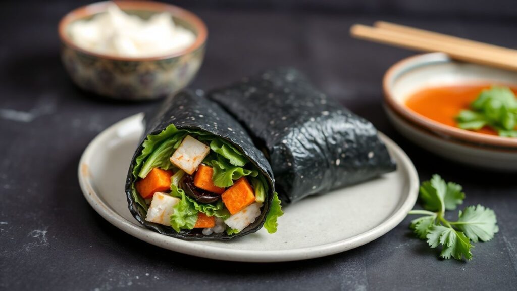 nori wraps with veggies and tofu: fresh, flavorful rolls