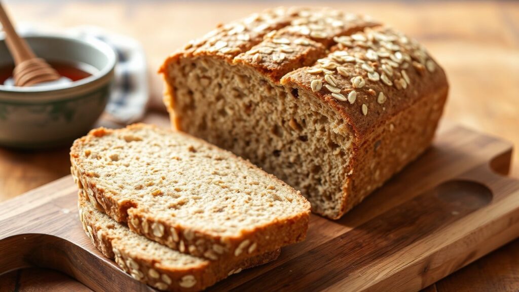 Warm whole wheat honey oat bread—tender, nourishing, and cozy.
