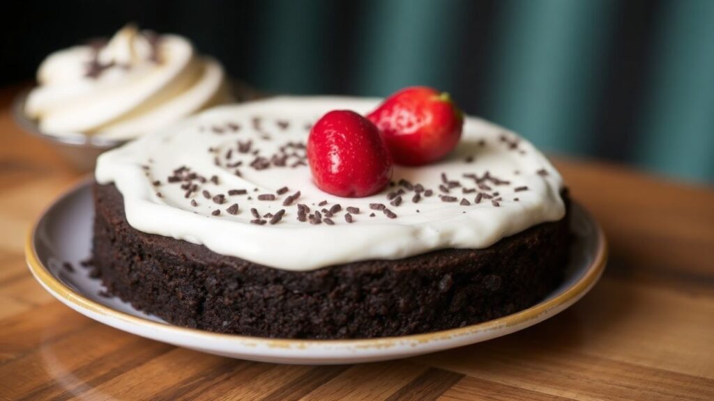 Brooklyn Blackout Chocolate Cake with dark chocolate crumb coating