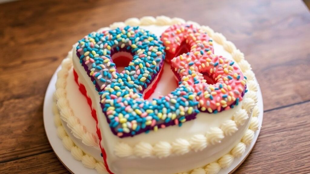 Creative number cake with refined finish