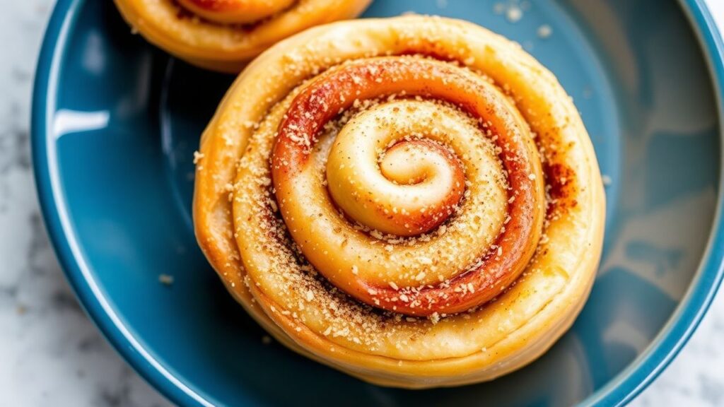 Keto cinnamon rolls made with fathead dough