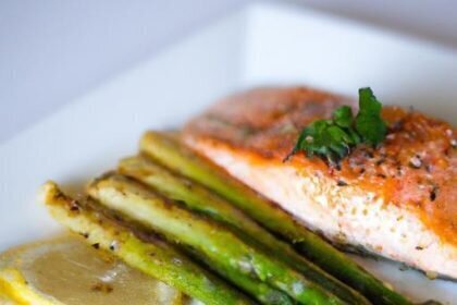 Zesty One-Pan Lemon Garlic Salmon with Tender Asparagus