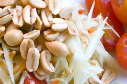 Zesty Green Papaya Salad with Crunchy Peanuts: A Flavorful Twist