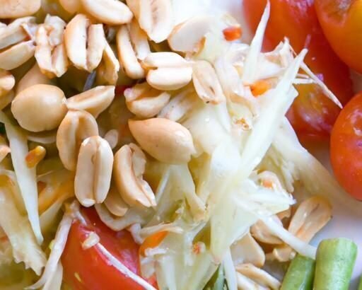 Zesty Green Papaya Salad with Crunchy Peanuts: A Flavorful Twist
