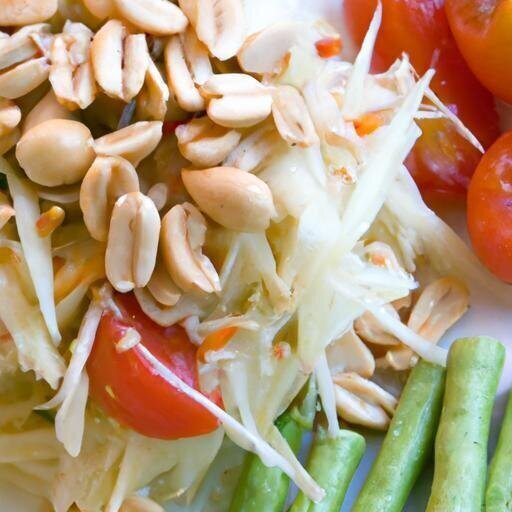 Zesty Green Papaya Salad with Crunchy Peanuts: A Flavorful Twist