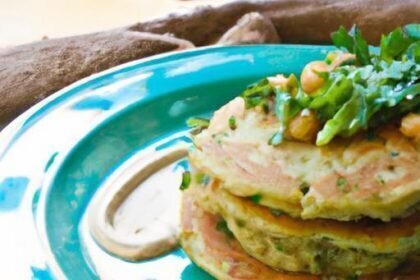 Fluffy Chickpea Flour Pancakes Infused with Fresh Herbs