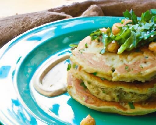 Fluffy Chickpea Flour Pancakes Infused with Fresh Herbs