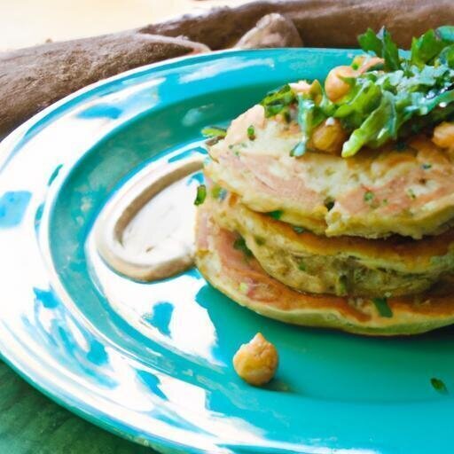 Fluffy Chickpea Flour Pancakes Infused with Fresh Herbs