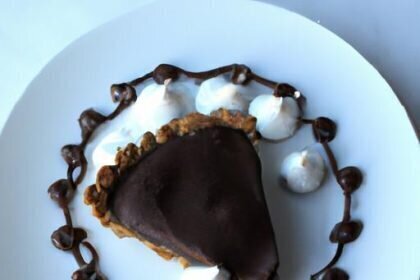 Decadent Keto Chocolate Silk Pie with Crunchy Nut Crust