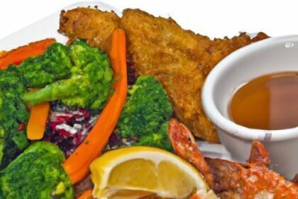 Golden Crispy Seafood Platter Paired with Zesty Spicy Aioli