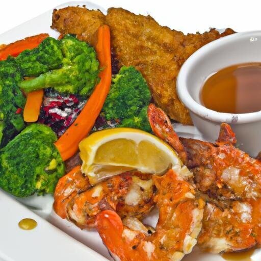 Golden Crispy Seafood Platter Paired with Zesty Spicy Aioli