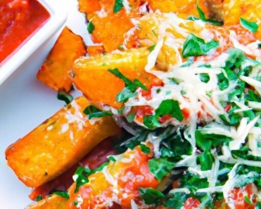 Golden Crispy Polenta Fries Paired with Zesty Marinara
