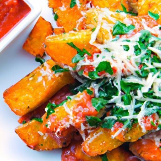 Golden Crispy Polenta Fries Paired with Zesty Marinara