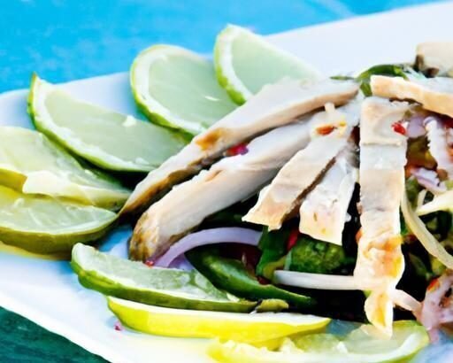 Zesty Spicy Minced Chicken Salad with Lime & Fresh Herbs