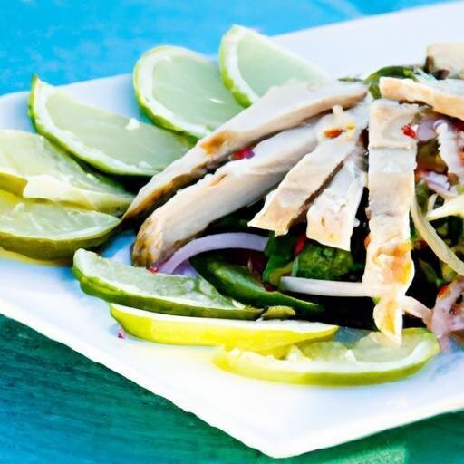 Zesty Spicy Minced Chicken Salad with Lime & Fresh Herbs