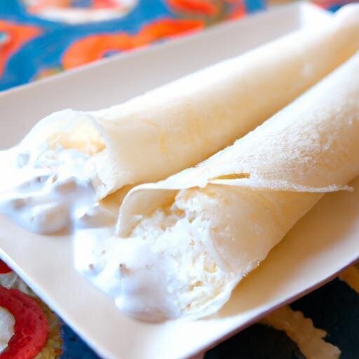 Delicate Lacy Rice Flour Crepes with Creamy Coconut Milk