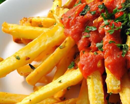 Golden Crispy Polenta Fries Paired with Zesty Marinara