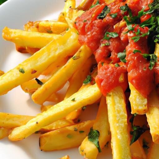Golden Crispy Polenta Fries Paired with Zesty Marinara