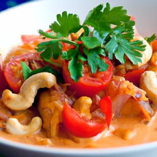 Velvety Tomato Cashew Chicken Curry: A Creamy Delight