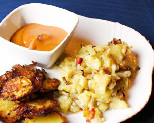 Golden Crispy Potato Latkes Paired Perfectly with Applesauce