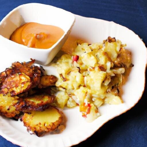 Golden Crispy Potato Latkes Paired Perfectly with Applesauce