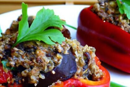 Delicious Healthy Black Bean Quinoa Stuffed Peppers