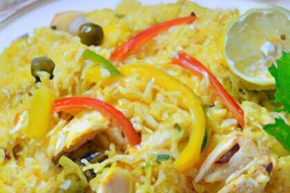 Hyderabadi Layered Rice & Chicken Pilaf: A Flavorful Journey