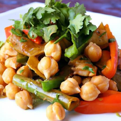 Delicious Healthy Mediterranean Roasted Veggies & Chickpeas