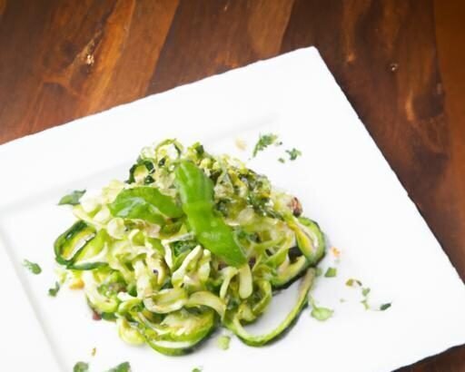 Fresh & Flavorful: Zucchini Noodles with Vibrant Pesto Twist