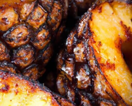 Sweet Flames: Grilled Pineapple Drizzled with Honey & Cinnamon