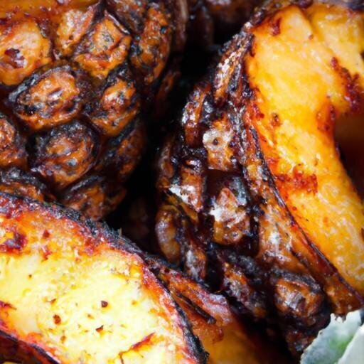 Sweet Flames: Grilled Pineapple Drizzled with Honey & Cinnamon