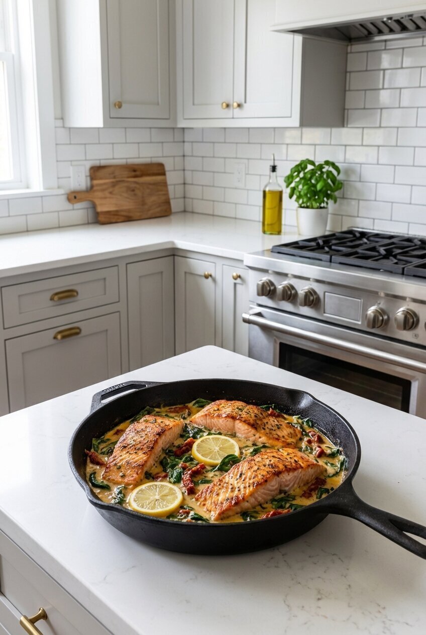 Irresistible Creamy Tuscan Salmon Skillet Recipe: Savor the Flavor